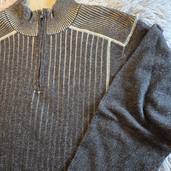 Trend by F/X Fusion Zip Cable Mock Sweater Size Large - Picture 6 of 16